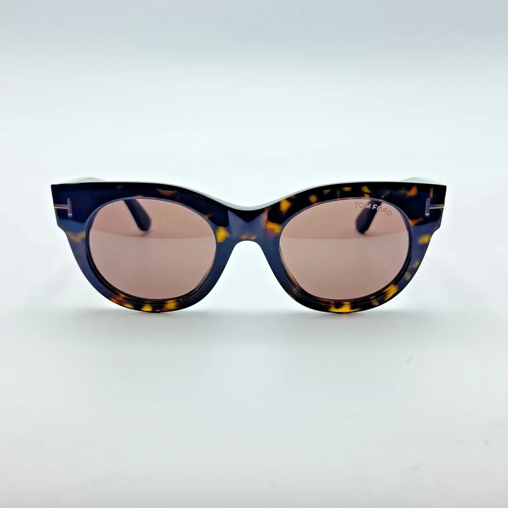 Tom Ford Sunglasses Marine-02 TF1315 52E Havana Cat Eye Frame Brown Lens 50mm